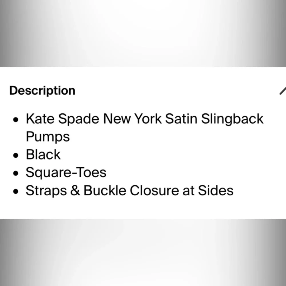 Kate Spade Black Satin Slingback Heels - Picture 6 of 6